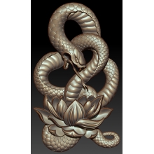 Змея на лотусе