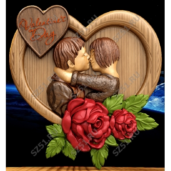 Валентинка сердце-розы
