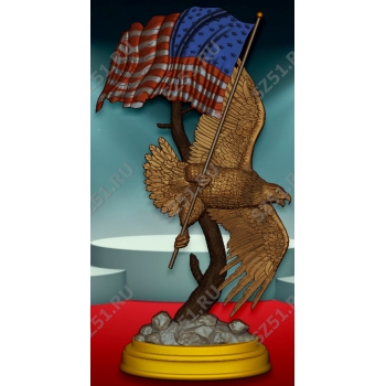 Американский орел с флагом
